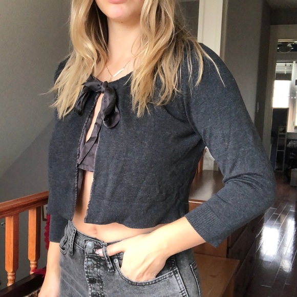 Calvin Klein tie front cardigan - Picture 3 of 5